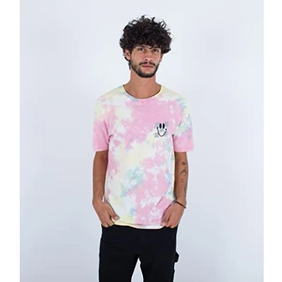 Abbildung von Hurley Herren Evd Tie Dye Tripy Pnappl S/S Tshirt, Eierschalenfarben, L