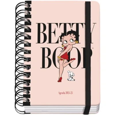 Abbildung von Dohe Schülerkalender 2024/2025, 1 Tag pro Seite, A6 (12 x 17 cm), Ringverschluss und Gummi, Spanisch Englisch, 4 Aufkleberseiten, September bis Juni, Schulmaterial Betty Boop