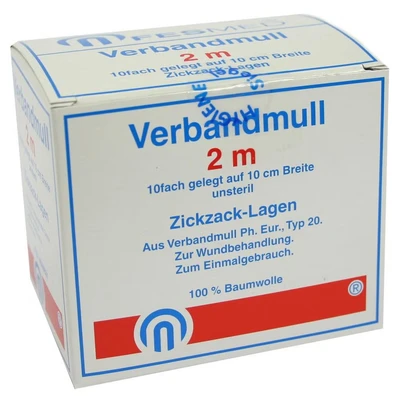 Abbildung von Verbandmull 2x1 m zickzack BW 20/100 uns 1 St