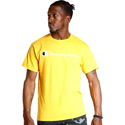 Abbildung von Champion Herren Klassisches Schriftzug T Shirt, Team Gold y07718, Klein