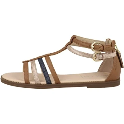 Abbildung von Geox JR Karly Riemensandalette für Kinder, Größe: 36, Cognac/avio Schuhe