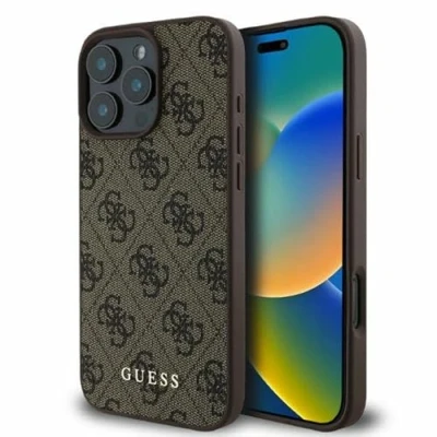 Abbildung von CG Mobile Guess GUHCP16LG4GFBR Hülle für iPhone 16 Pro 6.3&quot; braun hardcase 4G Classic