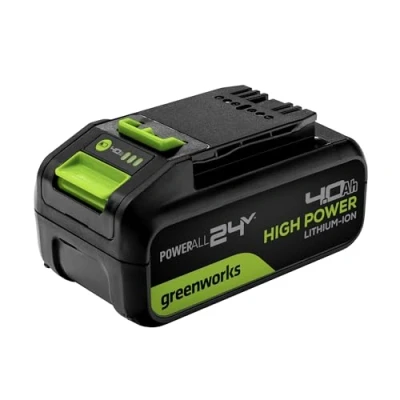 Abbildung von Greenworks 24V 4Ah Akku High Power(Li Ion 4,0 Ah wiederaufladbarer leistungsstarker passend für alle Geräte der 24 V Tools Serie), 2 Jahre Garantie G24B4HP1100