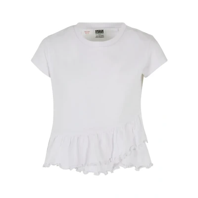 Abbildung von Urban Classics Mädchen T Shirt Girls Organic Volant Tee White 110/116