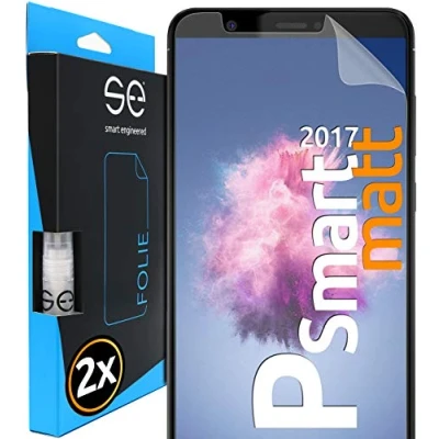 Abbildung von 2x se® 3D SCHUTZFOLIE Entspiegelt für Huawei P Smart,Anti Staub, 100% Fingerabdruck &amp; FaceID kompatibel, einfache blasenfreie Installation, Ultra Klar, Stoß Kratzfest, aus Deutschland