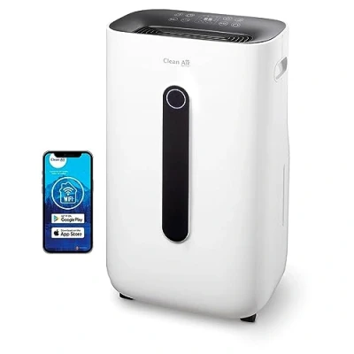 Abbildung von Clean Air Optima Luftentfeuchter CA 706 SMART und Luftreiniger, für 175 m3 Räume, Entfeuchtung 20 l/Tag, Tank 6,5 l, Optima® App