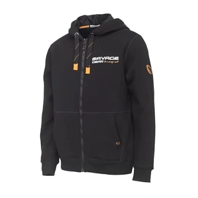 Abbildung von Savage Gear Urban Zipp Hoodie Black Ink Größe XXL Angelpullover