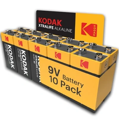 Abbildung von Kodak 9 Volt Blockbatterie für Rauchmelder 9V Batterien 10 Stück PP3