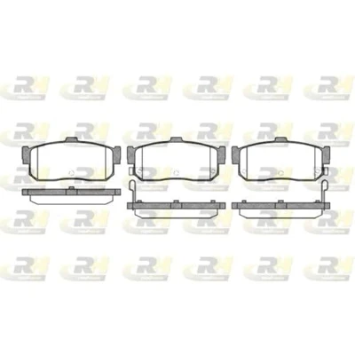 Abbildung von ROADHOUSE 2366.22 Bremsbelagsatz Hinterachse inkl. Verschleißwarnkontakt NISSAN: Almera II Schrägheck, Primera Hatchback, Maxima V QX Limousine