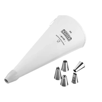 Abbildung von Kaiser Backformen Spritzbeutel Set, 7 teilig, wiederverwendbar, groß mit Tüllen (Set, tlg)