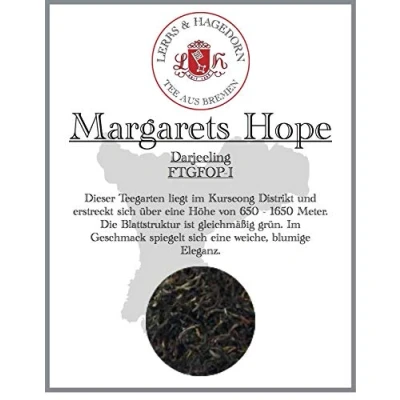Abbildung von Lerbs &amp; Hagedorn, Darjeeling Tee FTGFOP I Margarets Hope first flush Weich, Blumig, Elegant 1.5kg (ca. 122 Liter) Gleichmäßig Grüne Blattstrucktur
