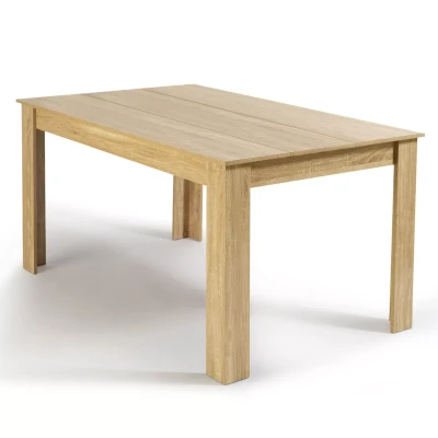 Abbildung von IDMarket Rechteckiger Esstisch Georgia für 6 Personen, Buche Nachbildung, 140 x 90 cm