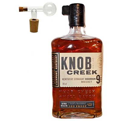 Abbildung von Knob Creek small batch Bourbon Whiskey + 1 Glaskugelportionierer zum feinen Dosieren