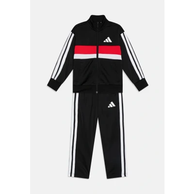 Abbildung von adidas Performance Tiberio Unisex SET Trainingsanzug für Kinder, Größe: 104, Black/white/pure ruby