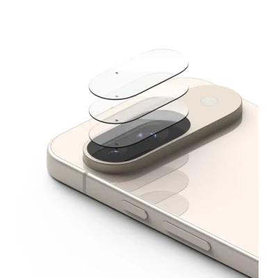 Abbildung von Ringke Camera Glass [3 Stück] Kompatibel mit Google Pixel 9 Kamera Schutz, HD Qualität Kratzfest Vollschutz Gehärtetes Glas Kameraobjektivschutz