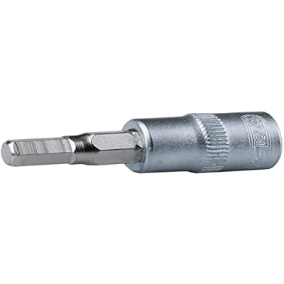 Abbildung von KS TOOLS 911.1436 Steckschlüsseleinsatz DIN3120, ISO1174, DIN7422 3,0 Chrom Vanadium Stahl Innensechskant gerändelt