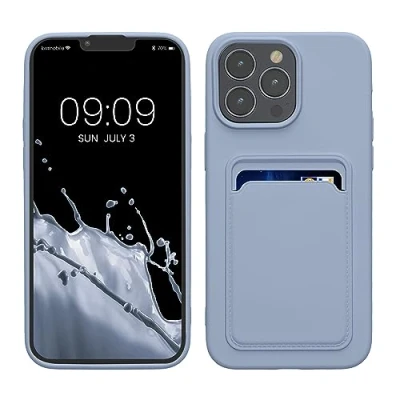 Abbildung von kwmobile Handyhülle kompatibel mit iPhone 15 Pro Max Hülle Handy Cover Fach für Karten in Lavendel
