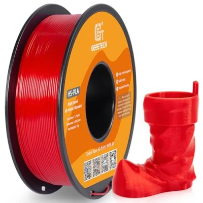 Abbildung von GEEETECH HS pla Filament 1,75mm für Hochgeschwindigkeits 3D Drucker, 1 Spule,1kg,Rot