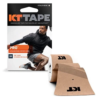 Abbildung von KT Tape Pro, Vorgeschnittene, 20 Streifen, Synthetisch, Beige