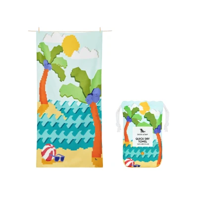 Abbildung von Dock &amp; Bay Strandhandtuch Schnell trocknende Mikrofaser, ohne Sand Kompakt, Leicht 100% recycelt Inklusive Beutel Build A Beach, Large (160x90cm, 63x35)