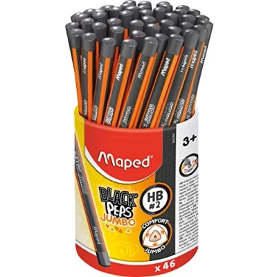 Abbildung von Maped 854059 Bleistift BLACK&#039;PEPS JUMBO, Härtegrad: HB, 46er Kücher