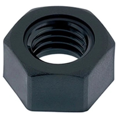 Abbildung von Kunststoff Mutter Sechskantmutter M8 Nylon 6.6 schwarz 10 Stück