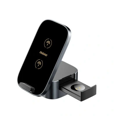Abbildung von Dudao A11Pro+ induktives 15W 3in1 Ladegerät für Telefon / Smartwatch Kopfhörer schwarz