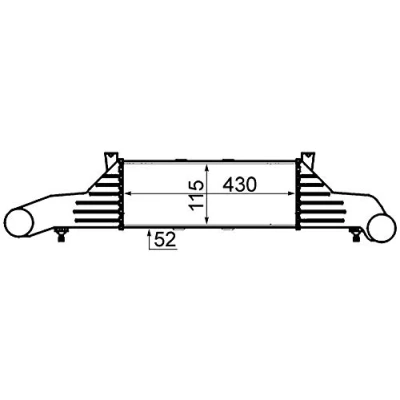 Abbildung von MAHLE ORIGINAL CI 47 000S Ladeluftkühler MERCEDES BENZ: CLK Coupe, C Klasse Sportcoupe