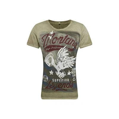 Abbildung von Key Largo Montana Tshirt print, Herren, Größe: Small, Military green