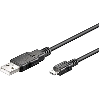 Abbildung von Goobay 95736 USB A auf Micro B Kabel 0,15m / Handykabel 480 Mbits Ladekabel 2.0 zu Type Stecker Adapterkabel Kupferleiter Schwarz 0,15 Meter