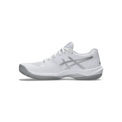 Abbildung von Asics GAME CLAY Tennisschuh für Sandplätze, Damen, Größe: 42.5, White pure silver Schuhe
