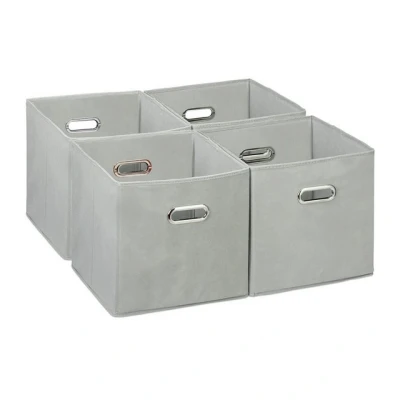 Abbildung von relaxdays Aufbewahrungsbox im 4er Set, Grau