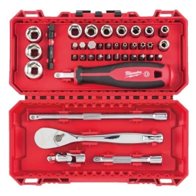 Abbildung von Milwaukee 1/4&quot;Ratschen &amp;Schraubendreher Set, 38 teilig
