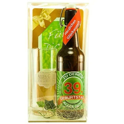 Abbildung von Bier Geschenk Geschenkset 39. Geburtstag