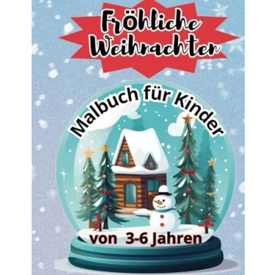 Abbildung von Fröhliche Weihnachten Malbuch für Kinder von 3 6 Jahren: Weihnachtlicher Malspaß im Alter Jahren / 36 festliche Motive zum Ausmalen ... Die Weihnachtszeit und kreatives Lernen.