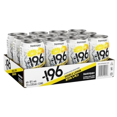 Abbildung von 196 Double Lemon Alkoholisches Mixgetränk mit Vodka und Shochu fertig gemixt in der Dose 10 Prozent Vol 12 x 0,33l Einweg