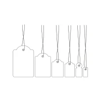 Abbildung von HERMA Hängeetiketten 25x38mm mit Faden weiß VE=1000 Stück