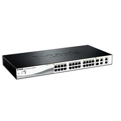 Abbildung von D Link DES 1210 28P 24 Port 100MBit/s PoE 2 Gigabit Combo SFP Switch