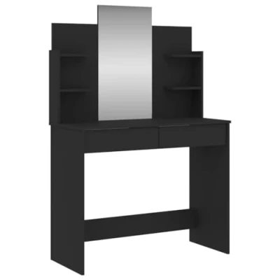 Abbildung von vidaXL Schminktisch mit Spiegel Schwarz 96x39x142 cm (1 St)