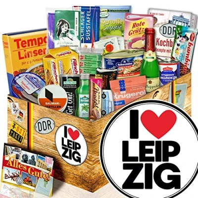 Abbildung von I love Leipzig + Geschenkidee Geschenk DDR Spezialitäten