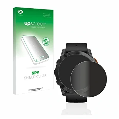 Abbildung von upscreen Anti Spy Blickschutzfolie für Garmin Fenix 7X Pro Solar (51 mm) Privacy Screen Displayschutz Folie [Sichtschutz, Blaulichtfilter]