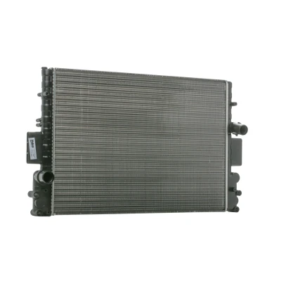 Abbildung von VALEO 734448 Kühler, Motorkühlung Aluminium 452 650 34 ohne Kühlmittelregler Kühlrippen mechanisch gefügt IVECO: DAILY 4 Kasten/Kombi