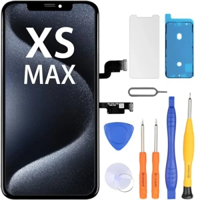 Abbildung von LL TRADER Display für iPhone XS MAX 6.5&quot; LCD Retina FHD Bildschirm Ersatz COF Touchscreen Digitalisator mit Reparatur Tool Kits, Wasserdichtes Band, Protoctor