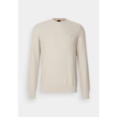 Abbildung von BOSS Anion_s Strickpullover, Herren, Größe: Medium, Light beige