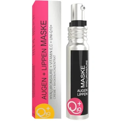 Abbildung von UNIQ10UE Vegane Anti Falten Augencreme, Augenpflege Hyaluron, Lippencreme Hyalorunsäure, Q10, Vitamin E+C, Made in Germany, 35 ml