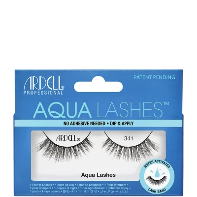 Abbildung von ARDELL Aqua Lashes 341 selbstklebende künstliche Wimpern aus Echthaar kein Wimpernkleber notwendig, Aktivierung der Fake durch Wasser Allergiker freundlich, vegan &amp; wieder verwendbar