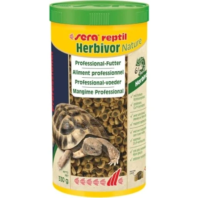 Abbildung von sera reptil Professional Herbivor Nature 1000 ml Zweikomponentenfutter für Herbivore Reptilien wie Landschildkröten &amp; Leguane Ohne Farb Konservierungsstoffe Reich an Vitaminen Algen