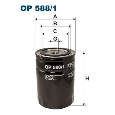 Abbildung von FILTRON OP 588/1 Ölfilter 3/4 16 UNF Anschraubfilter NISSAN: Patrol GR 4 SUV, 5 TERRANO 2, FORD: Maverick SUV