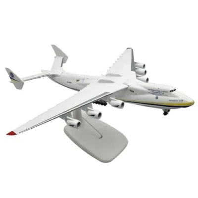 Abbildung von Exogio Flugzeugmodell Airlines Antonov An 225 Mriya, Spielzeugflugzeug Metalllegierung, Flugzeugmodell, Nachbildung im Maßstab 1:400 für Dekoration oder Geschenk