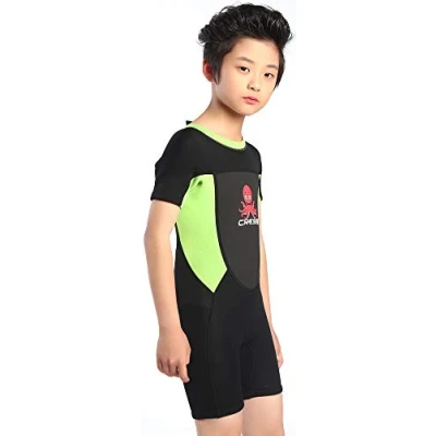 Abbildung von Cressi Unisex Baby Smoby Shorty Wetsuit Neoprenanzug 2 mm für Kinder, Schwarz/Blau, 5/6 Jahre